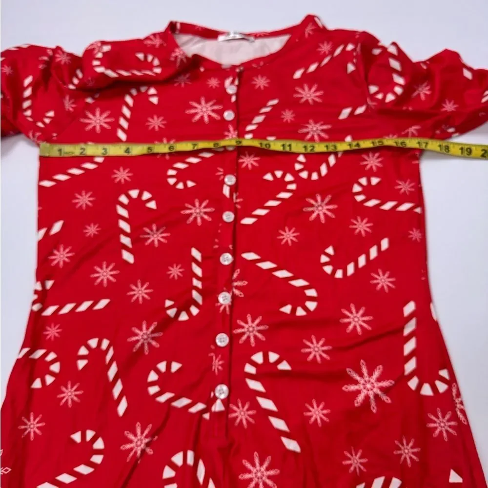 NEW Candy Cane Onesie Pajamas M